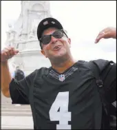  ?? Heidi Fang Review-Journal @HeidiFang ?? Frankie Campbell of Los Angeles has made the trek to London along with many others in Raider Nation for Sunday’s game against the Seahawks.