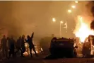  ?? Photograph: Christophe Ena/AP ?? About 2,000 riot police were deployed in and around Paris on Wednesday night.