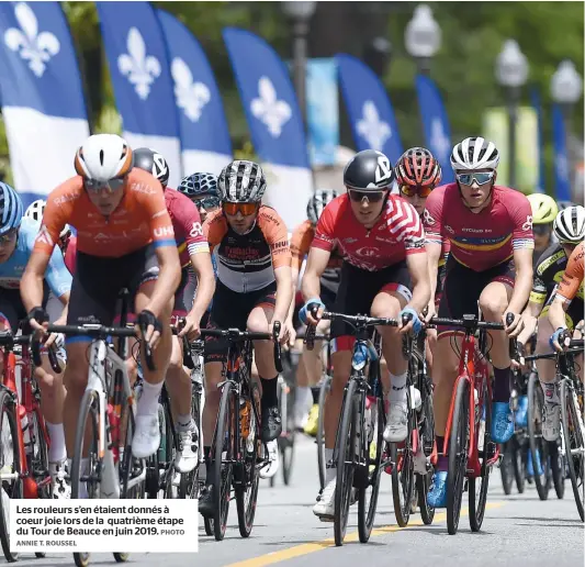  ?? ANNIE T. ROUSSEL
PHOTO ?? Les rouleurs s’en étaient donnés à coeur joie lors de la quatrième étape du Tour de Beauce en juin 2019.