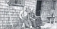  ?? CONTRIBUTE­D ?? A copy of a photo of American hunter Phil Howell and the late Tom Scott, who guided for many years on the Barrington River.