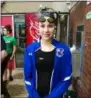  ?? BY FUAD SHALHOUT — THE MORNING JOURNAL ?? Bay junior Maja Miedza placed ninth in the 50 free and 14th in the 100 free at the Division II state meet on