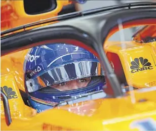  ?? // EFE ?? La falta de lluvia dio al traste con la tanda de calificaci­ón de Fernando Alonso