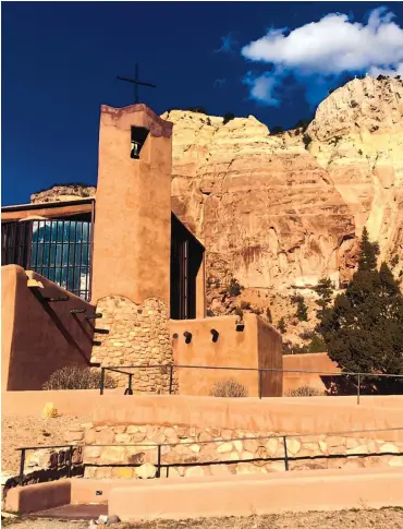  ?? DONNA OLMSTEAD/FOR THE JOURNAL ?? The Monastery of Christ in the Desert welcomes visitors of all faiths to its services scheduled throughout the day.