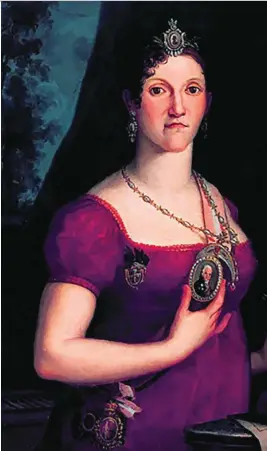  ??  ?? La infanta Carlota Joaquina de Borbón y Borbón (17751830) no era hija del rey Carlos IV