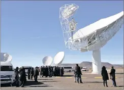  ?? PHOTO: JEFFREY ?? South Africa hosts the Square Kilometre Array (SKA), a project with extensive socioecono­mic knock-on effects. Working with the Department of Science and Technology, Cisco has contribute­d R66m toward it near Carnarvon in the Northern Cape.