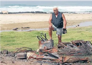  ?? Photo: John Selkirk/fairfax NZ
Photo: John Selkirk/fairfax NZ ?? Up in smoke: James ‘‘Chum’’ Murray surveys the destroyed family bach in Whangape. The six baches burnt on the evening of December 15 also included one owned by the family of Mana MP Hone Harawira. Before the courts: Colin Murray and Betty Anne Lloyd’s...