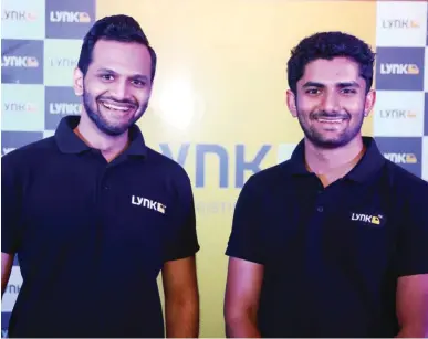  ??  ?? Shekhar Bhende and Abhinav Raj, Co-Founders, LYNK