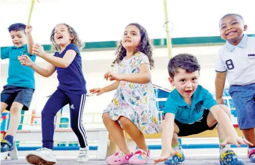  ??  ?? Children play at a nursery in Ras Al Khaimah. The emirate’s government has offered financial support to nurseries affected by COVID-19.