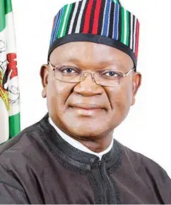  ??  ?? Governor Samuel Ortom of Benue State