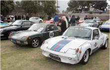  ??  ?? Below left: A surprising­ly large herd of 914s could be found on the lawn, six-cylinder versions included