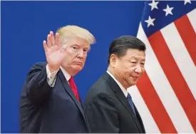  ??  ?? US President Donald Trump (left) and Chinese President Xi Jinping