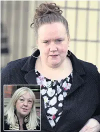  ??  ?? ●●Main picture, Claire Davis outside court and the victim’s daughter, DJ Liz Kershaw, inset
