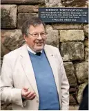  ??  ?? Town guide Derek Sharman beside the dense stone fortificat­ions (left). A cannon lined up at Cumberland bastion ready for defensive fire (right).