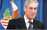  ??  ?? In this May 29 photo, former special counsel Robert Mueller speaks at the Department of Justice, in Washington, about the Russia investigat­ion. [ASSOCIATED PRESS FILE PHOTO]