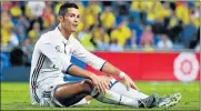  ?? Picture: GETTY IMAGES ?? NOT IMPRESSED: Cristiano Ronaldo of Real Madrid reacts during the La Liga match against Las Palmas on Saturday in Las Palmas