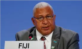  ?? ?? Frank Bainimaram­a, the Fiji prime minister. Photograph: Getty Images