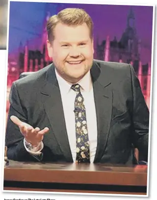  ?? ?? James Corden on The Late Late Show.