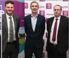  ??  ?? Tomas Griffin, AIB Tralee, David Fitzsimons, Group Chief Executive Retail Excellence Ireland and Sean Collum, AIB Dingle