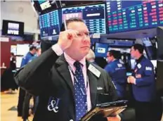  ?? AP ?? Stocks opened sharply higher on Wall Street yesterday as investors were encouraged to see conciliato­ry remarks from China’s leader over trade.