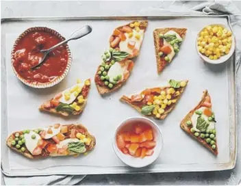  ??  ?? Veggie pizzas provide rainbow plants to encourage the growth of a diverse range of beneficial gut bacteria