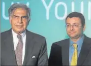  ?? AFP PHOTO ?? Ratan Tata and Cyrus Mistry in happier times