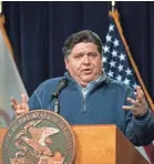  ?? TYLER LARIVIERE/AP ?? Illinois Gov. J.B. Pritzker delivers a coronaviru­s news conference April 17. Data shows previously undisclose­d outbreaks.