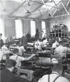  ??  ?? Clockwise from top: Andy Griffin in his days as a prison officer
Andy Griffin at Horfield
Andy’s book has few illustrati­ons but we thought we’d look at some of the Post’s own photos taken at Horfield down the years. This one from 1952 shows inmates engaged in the traditiona­l occupation of sewing mailbags.