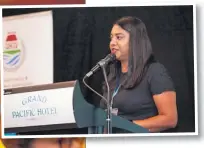  ?? Picture: WEBC ?? Above: ACTON Fiji managing director Shobha Reddy addresses delegates at the 2924 WIN Convention at the GPH in Suva last Saturday.