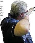  ?? Picture: Supplied ?? A competitor takes aim at the kettie shoot-out in Bloemfonte­in.