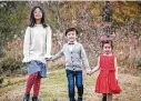  ?? Courtesy ?? Olivia, 11, Edison, 8, and Colette Nguyen, 5, died in a fire last week in Sugar Land.
