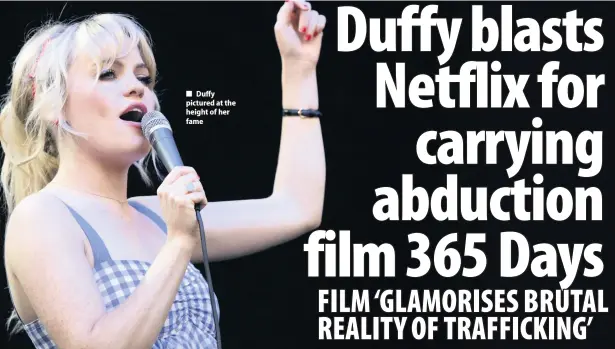  ??  ?? ■ Duffy pictured at the height of her fame