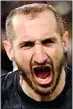  ??  ?? WIN AT ALL COSTS: Italian star Chiellini