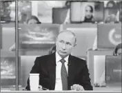  ?? MIKHAIL KLIMENTYEV Pool Photo ?? OVER 16 YEARS on his annual “Direct Line With Putin” show, Vladimir Putin has given out advice and almost magically solved problems big and small.