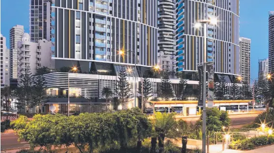  ??  ?? An artist’s impression of the Main Place/Central on Broadbeach developmen­t.