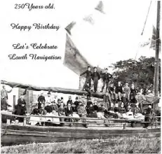  ?? PHOTO SUPPLIED ?? Right: The anniversar­y image circulated by Louth Navigation Trust.