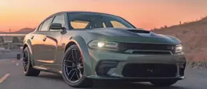  ?? STELLANTIS ?? The Dodge Charger Scat Pack Widebody is powered by a Hemi V-8.