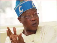  ??  ?? Lai Mohammed, Minister of Informatio­n and Culture