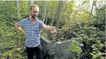  ?? CLIFFORD SKARSTEDT/EXAMINER ?? Dylan Radcliffe gives a tour of Harper Park, a 148-acre natural park in the south end of the city, near The Parkway and Highway 7/115, on Tuesday. City councillor­s want to seek competitiv­e bids from firms interested in developing a plan for the future...