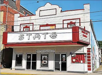  ?? DIGITAL FIRST MEDIA FILE PHOTO ?? The State Theatre of Boyertown began showing films again at the venue in May 2017, following a two-year hiatus. The theater officially reopened in October 2016 following major renovation­s.