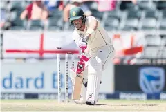  ?? REUTERS ?? South Africa’s Faf du Plessis plays against England last month.