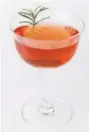  ??  ?? This riff on the classic Martinez uses Enlightenm­ent Wines’ Dagger, a tart cherryand-yarrow mead, in place of vermouth.