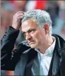  ?? REUTERS ?? Jose Mourinho shows his frustratio­n during Manchester United’s win over Benfica.