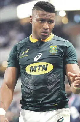  ?? Picture: Gallo Images ?? NO PERSONAL GLORY. The team comes first for new Springbok sensation Aphiwe Dyantyi.