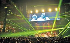  ??  ?? Ringside seats: Arcade Fire at Wembley Arena