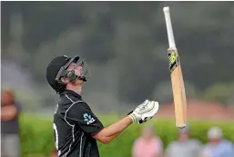  ?? PHOTO: PHOTOSPORT ?? Black Caps opening batsman Colin Munro wasn’t happy when he threw his wicket away during the run chase.