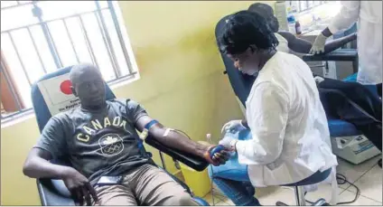  ?? Photos: Mugume Davis Rwakaringi ?? Lifeline: The World Health Organisati­on and the Japanese government worked with local authoritie­s to encourage Sudanese to overcome taboos and donate blood.