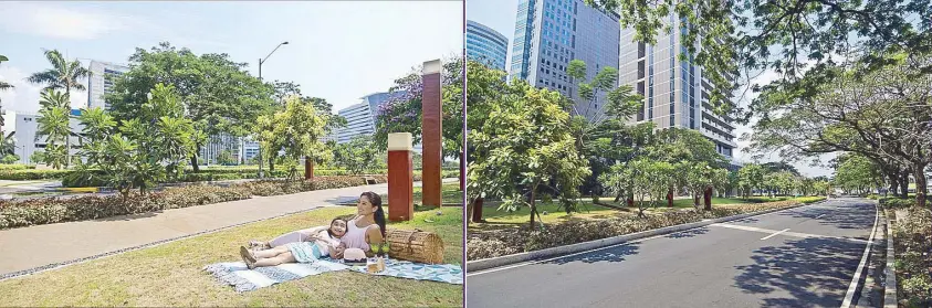  ??  ?? Filinvest City’s Spectrum Linear Park has been drawing a steady stream of people who enjoy its close to one-kilometer span. To make it more enjoyable for employees, residents, and guests, a free Wi-Fi access powered by Smart Communicat­ions can now be...