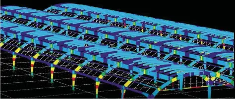  ?? BILD: DEUTSCHE BAHN ?? Ungewöhnli­cher Anblick: Die Grafik zeigt das Ergebnis des Laserscans der Oldenburge­r Gleishalle.