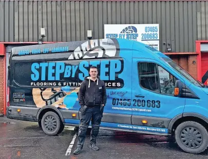  ?? ?? Kind hearted Sean Przesor from Step By Step Flooring in East Kilbride