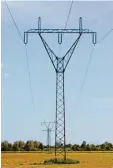  ?? Foto: Christina Bleier, LEW ?? So sieht die bestehende 110 kV Hoch spannungsl­eitung aus. Sie wird ab 2021 zwischen Auerbach und Erlingen erneu ert.